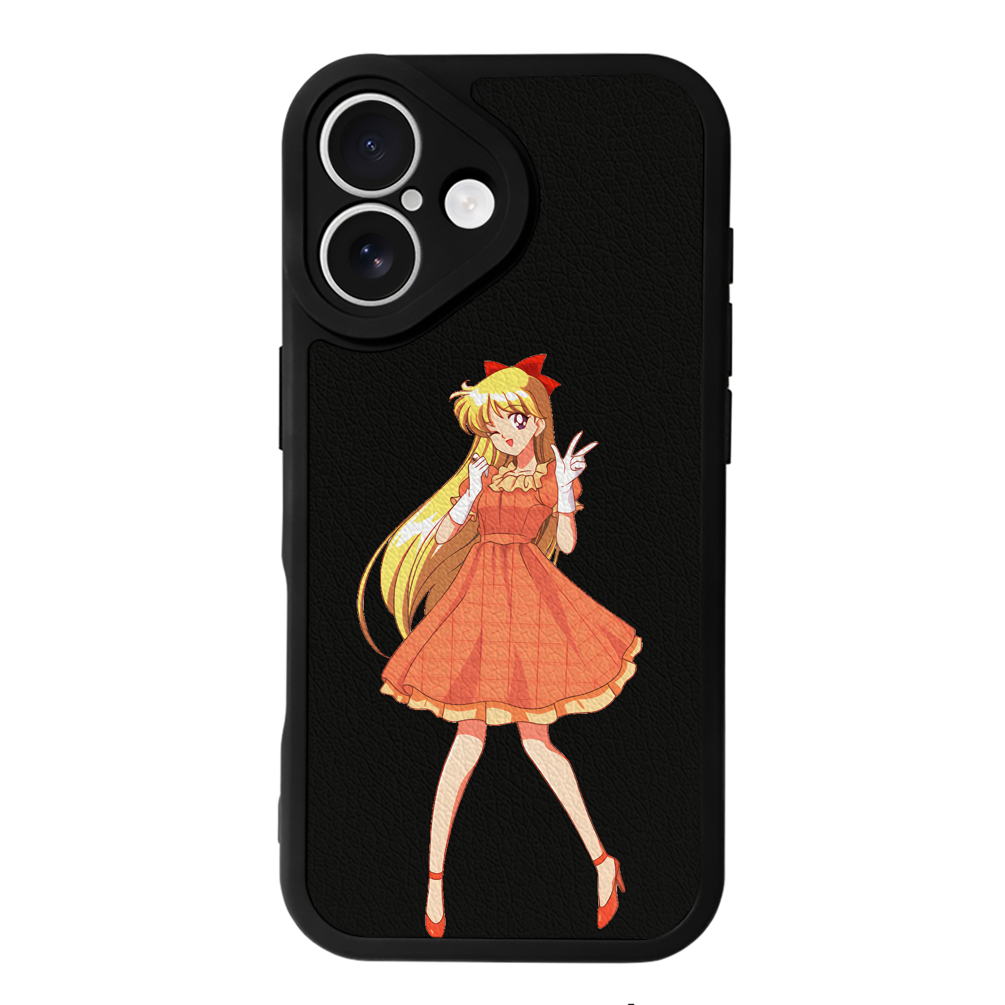（画像用） 美少女戦士セーラームーン 愛野 美奈子 あいの みなこ Sailor Moon Aino Minako 【iPhone 16シリーズ対応】シリコンスマホケース（レザー調） 材質：シリコン